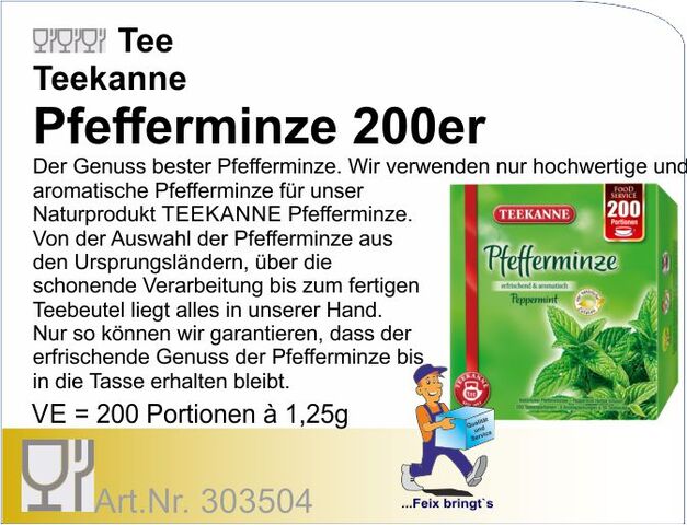 303504 - Pfefferminztee (12 Pck/Kt. 300Btl. à 2,25g)