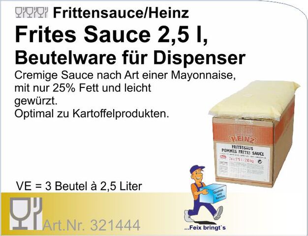 321444 - Heinz SOM Pommes Frites Sauce (3x2,5 l/Kt)