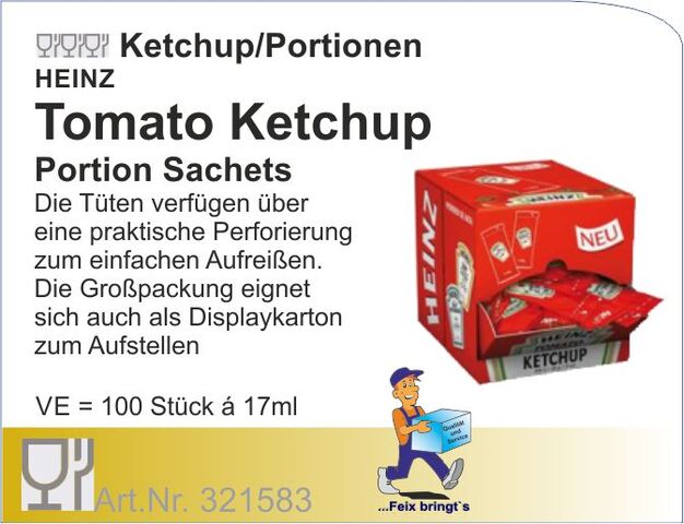 321583 - Tomatenketchup (100x17ml/Kt.)HEINZ