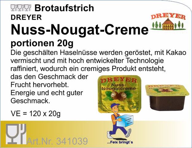 341039 - Nuss-Nougat-Creme (120x20g/Kt.) Dreyer
