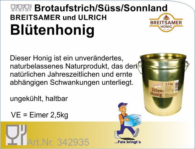 342935 - Honig flüssig Sonnland 2,5kg