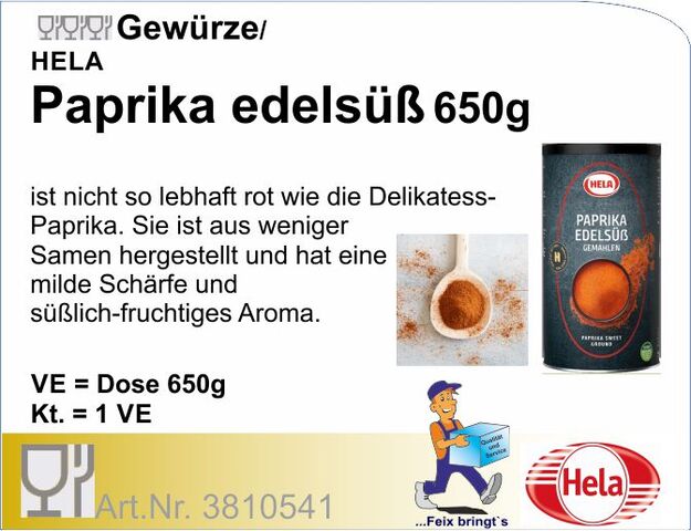3810541 - Paprika edelsüß 650g Hela