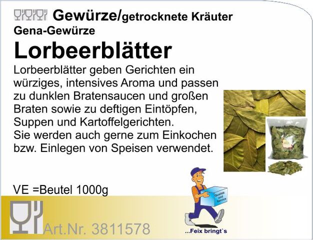 3811578 - Lorbeerblätter 500g Würzkönig