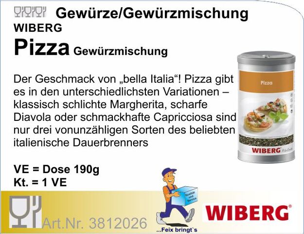 3812026 - Pizza Gewürzmischung 190g WIB