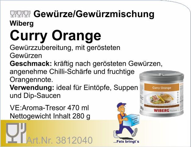 3812040 - Curry Orange Gewürzzubereitung 280g WIB