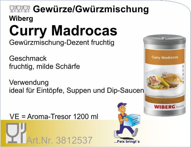 3812537 - Curry Madrocas (Gewürzmischung) 580g WIB