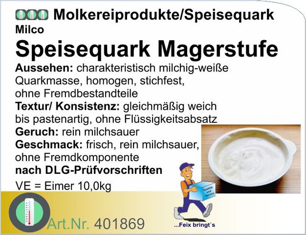 401869 - Speisequark Premium (Magerquark) 10kg