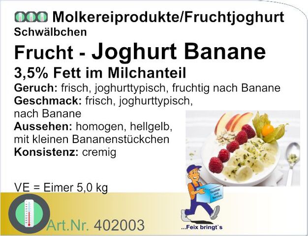 402003 - Fruchtjoghurt Banane 3,5% (5kg)