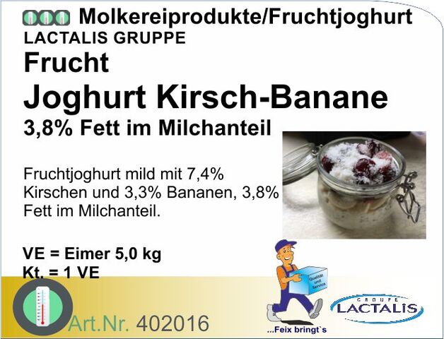 402016 - Fruchtjoghurt Kirsch-Banane 3,8% (5kg)
