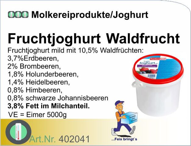 402041 - Fruchtjoghurt Waldfrucht 3,8% (5kg)