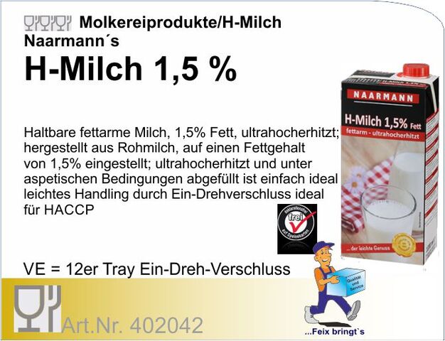 402042 - H-Fettarme Milch 1,5% MSV (12St./Kt.)