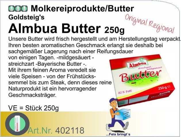 402118 - Markenbutter Almbua 250g (40St/Kt)