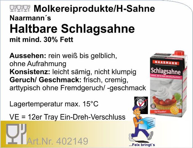 402149 - H-Schlagsahne 30% (12St./Kt.)