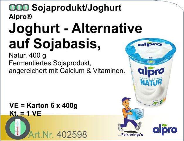 402598 - Joghurt natur Sojabasis 400g (6Stk/Kt)