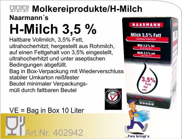 402942 - H-Vollmilch 3,5% (10 L)