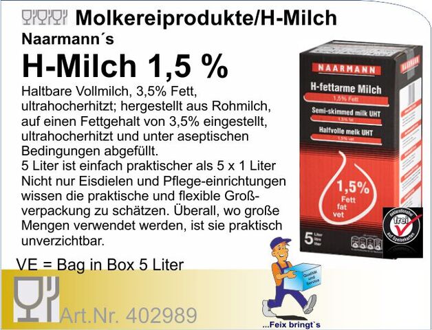 402989 - H-Fettarme Milch 1,5% (5 L)