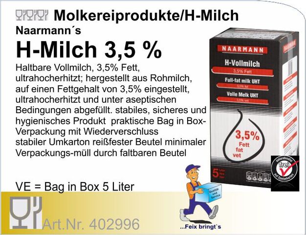 402996 - H-Vollmilch 3,5% (5 L)