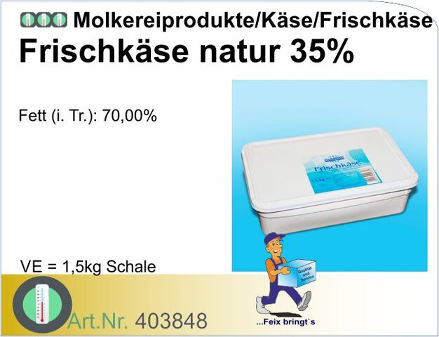 403848 - Frischkäse natur 35% (1,5kg) MU