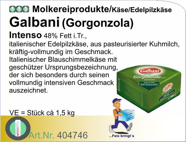 404746 - Gorgonzola Intenso-würzig 48% ca.1,5kg
