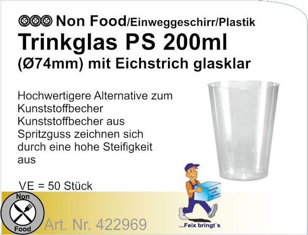 422969 - Trinkglas PS glasklar 200ml (20x50St.)