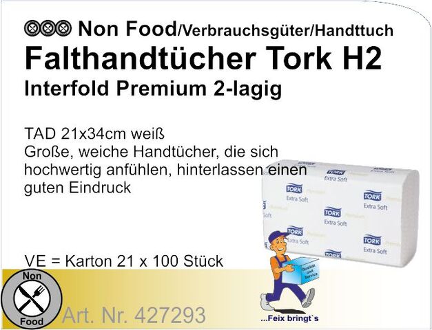 427293 - Falthandtuch 21x34cm 2lg (21x100St.) Interfold H2