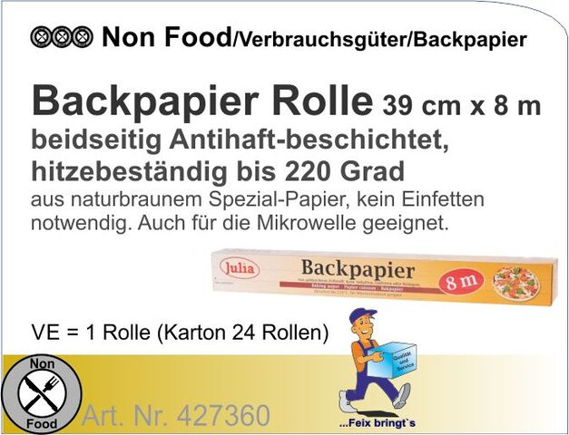 427360 - Backpapier 39cm x 8m (24St/Kt)