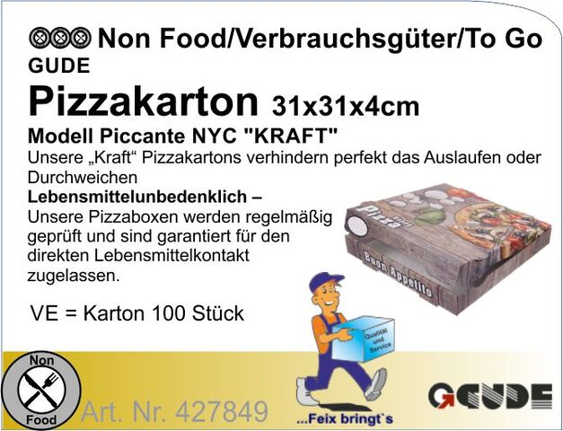 427849 - Pizzakarton 31x31x4,2cm (100St.)