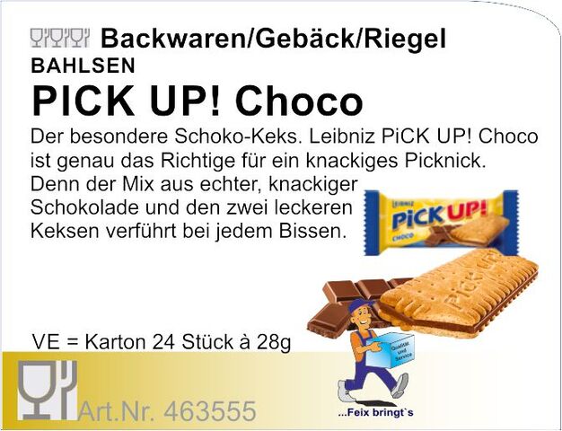 463555 - Pick up Choco 28g (24St/Kt) Leibniz