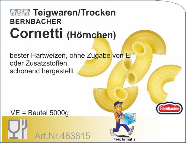 483815 - Hörnchen ohne Ei (Cornetti) 5kg Bernbacher
