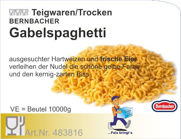 483816 - Gabelspaghetti mit Ei 10kg Bernbacher
