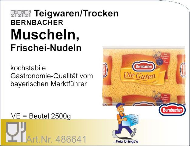 486641 - Muscheln-Suppennudeln mit Ei (2,5kg/Btl) Bernbacher