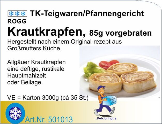 501013 - Krautkrapfen 85g, vorgebraten (3kg)