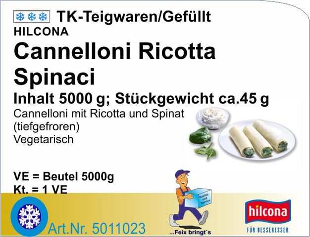5011023 - Cannelloni Ricotta e Spinaci (5kg) Hilcona