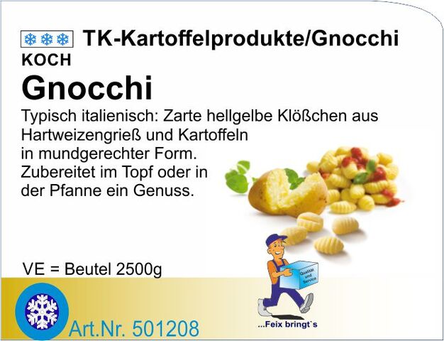 501208 - Gnocchi (4x2,5kg/Kt) Ko