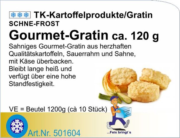 501604 - Gourmet-Gratin 120g (5 BTLx1200g/Kt) Schn