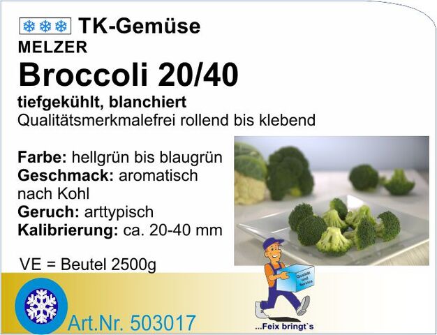 503017 - Broccoli-Röschen 20/40 mm (4x2,5kg/Kt.)