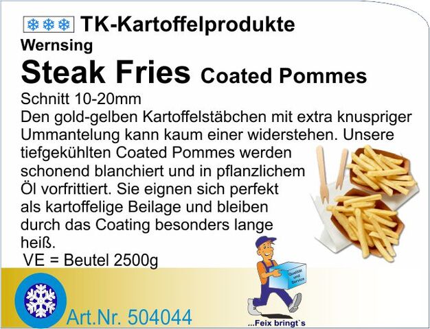 504044 - Pommes frites Steakhouse Coated (4x2,5kg/Kt.)