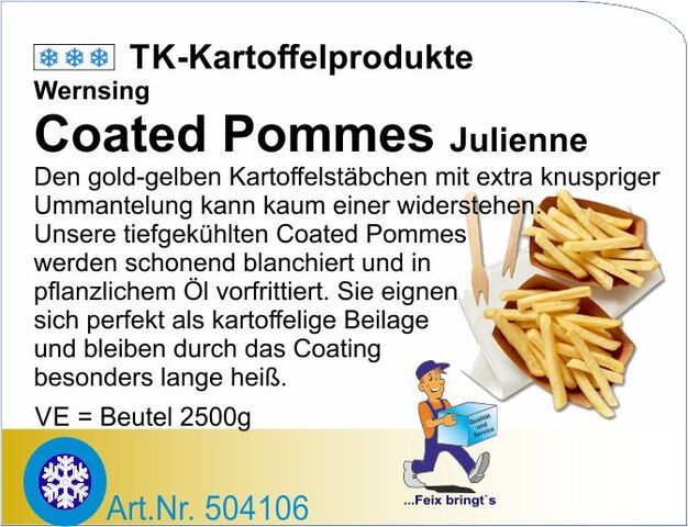 504106 - Pommes frites Coated Julienne (4x2,5kg/Kt.) We