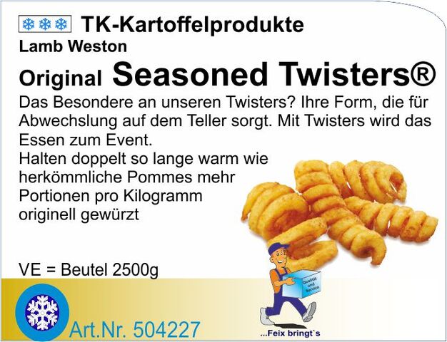 504227 - Twisters, gewürzt (4x2,5kg/Kt.)