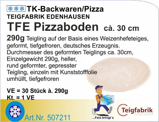 507211 - Pizzaboden o. Pulpe 30cm 290g (30St/Kt)