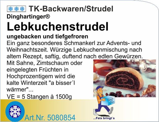 5080854 - Lebkuchenstrudel m.Apfelspalten 1500g (5Stg.7,5kg/Kt.) D