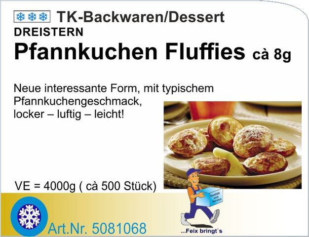5081068 - Pfannkuchen Fluffies ca.8g (3Btl. á 1,334kg/Kt)