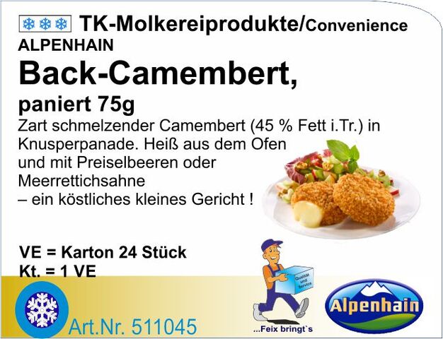 511045 - Camembert paniert 75g (24St./Kt.)