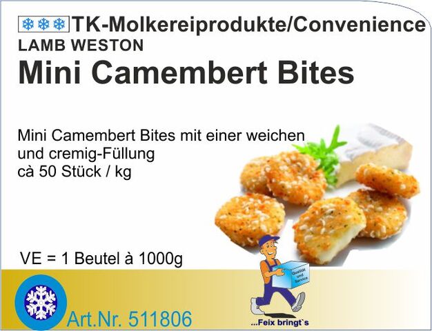 511806 - Camembert Bites 1000g (6x1000g/Kt.)