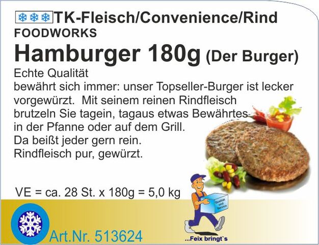 513624 - Hamburger (28x180g)