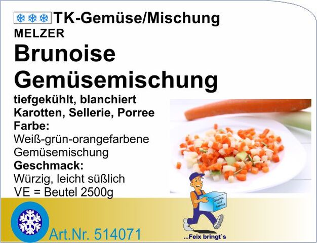 514071 - Brunoise-Mischung (4x2,5kg/Kt.)
