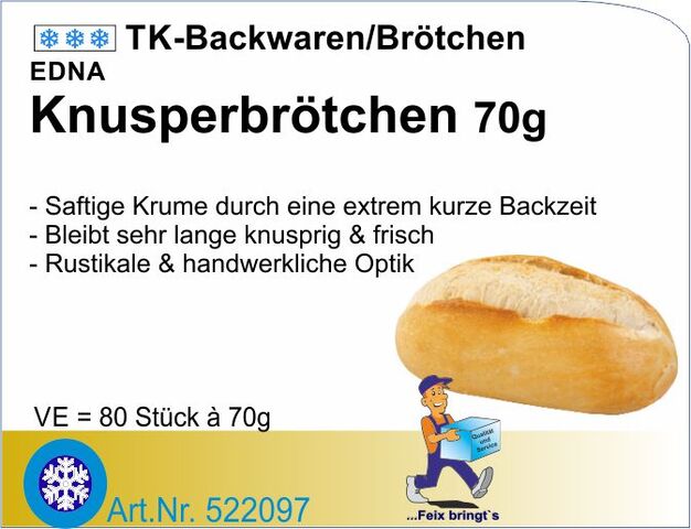 522097 - Knusperbrötchen 70g No 97 (80St/Kt) Ed