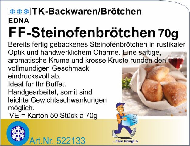 522133 - Steinofenbrötchen ff 70g (50St/Kt) Ed