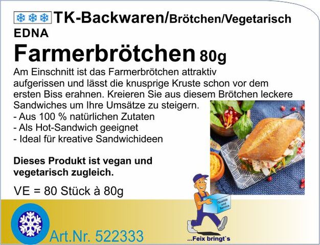 522333 - Farmerbrötchen 80g (80Stk/Kt)