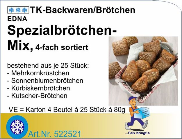 522521 - Spezialbrötchen-Mix  4fach No 5215 (4x25St/Kt) Ed